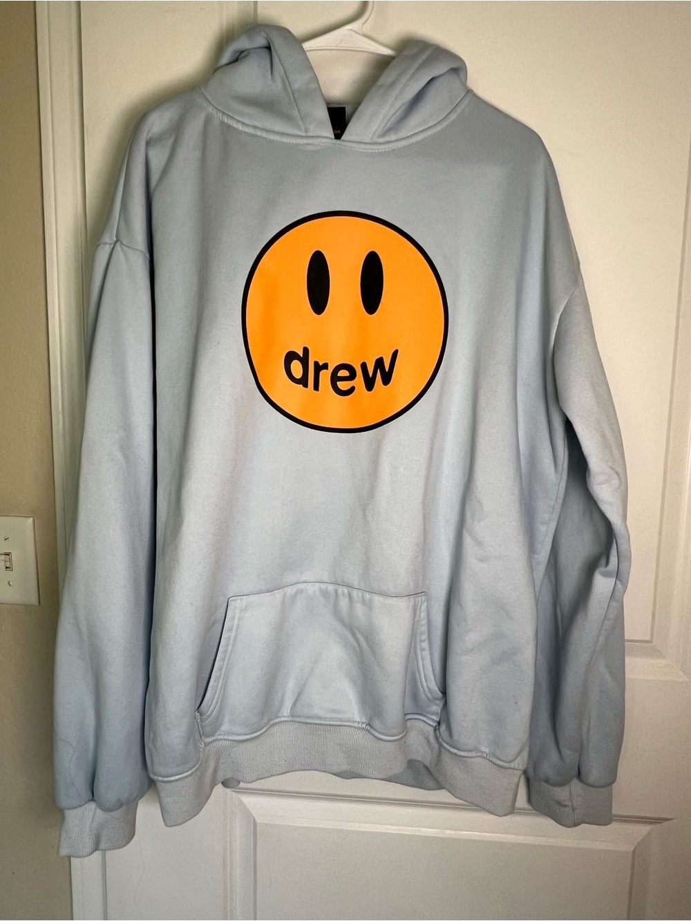 Drew house Light Blue Hoodie with Gold Logo Tag